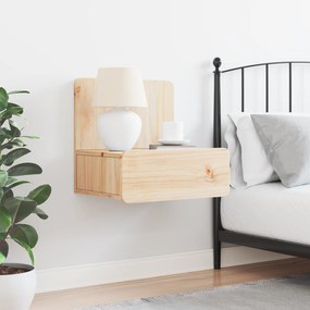 vidaXL Τοίχου Κομοδίνο Καφέ 44 x 32.5 x 40 εκ. Συμπαγές ξύλο πεύκου