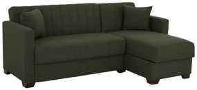 ΚΑΝΑΠΕΣ ΚΡΕΒΑΤΙ ΓΩΝΙΑ ΑΝΑΣΤΡΕΨΙΜΗ DARK OLIVE FB93244.05 200x133x77Yεκ. 0533829