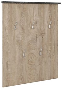 VINCENT Κρεμάστρα Τοίχου Ξύλινη 5θέσεων Oak Endgray Untreatad / Dark Concrete 100x6x116