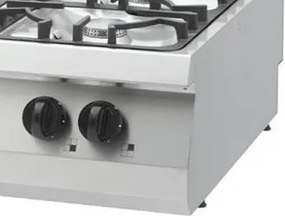 Heavy Duty Cooker - 4 Burners - Double Unit - 70cm Deep - 30kW - Gas