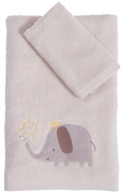 Πετσέτες Βρεφικές Happy Days (Σετ 2τμχ) Greige Nef-Nef Homeware Towels Set 70x140cm 100% Cotton