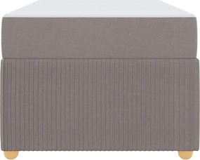 vidaXL Σκελετός Κρεβατιού με στρώμα Taupe 90 x 190 cm ύφασμα