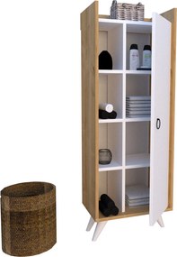 Ντουλάπι Δρυς / Λευκό ENIFROL 50x31.8x140