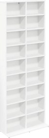 vidaXL Ντουλάπα CD Λευκό 65 x 23,5 x 175 εκ. Επεξεργασμένο Ξύλο