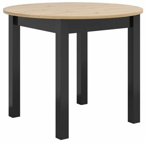 Τραπέζι Boston 476, Μαύρο, Artisan βελανιδιά, 76cm, 33 kg, Επιμήκυνση, Ινοσανίδες μέσης πυκνότητας, Πλαστικοποιημένη μοριοσανίδα | Epipla1.gr