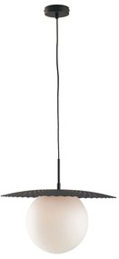 Φωτιστικό Οροφής Chaplin I-CHAPLIN-S45 NER 1xE27 Led Φ45cm 159,8cm Black Luce Ambiente Design Metal, Glass