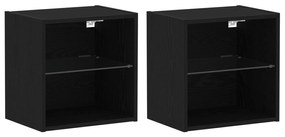 vidaXL Κρεμαστά ράφια 2 τμχ Μαύρη βελανιδιά 40x28,5x40 εκ. Ξύλο Επεξεργασμένης