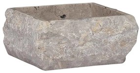 vidaXL Νιπτήρας Γκρι 30 x 30 x 13 εκ. Μαρμάρινος
