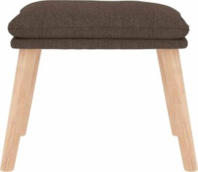 vidaXL Πολυθρόνα Relax Taupe Υφασμάτινη με Σκαμπό