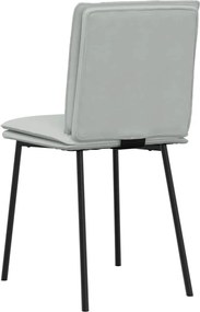 vidaXL Καρέκλες Τραπεζαρίας 6 τεμ. Αν. Γκρι Βελούδινες