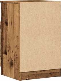 vidaXL Bedside Cabinet Παλαιωμένο ξύλο Medium Engineered wood