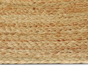 vidaXL Χαλί Φυσικό και Μαύρο 300 x 300 cm Γιούτα