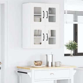 vidaXL Ραφιέρα τοίχου PORTO 2 pcs Λευκό Επεξεργασμένο Ξύλο