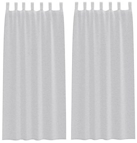 vidaXL Κουρτίνες 2 pcs Ανοιχτό γκρι 140 x 225 cm Πολυεστέρας