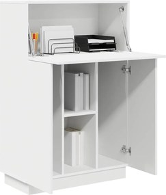 vidaXL Γραφείο με ράφι Λευκό 71.5 x 31.5 x 106.5 εκ Επεξεργασμένο ξύλο