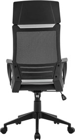 BF2500 Πολυθρόνα Γραφείου Διευθυντή Mesh Μαύρο - Pu Μαύρο   1τμχ