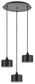 Φωτιστικό Οροφής Κρεμαστό Adept 77-9039 35x300cm 3xE27 60W Black Homelighting Μέταλλο