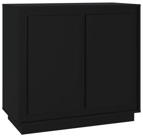 Ντουλάπι Μαύρο 80 x 34 x 75 εκ. από Επεξεργασμένο Ξύλο - Μαύρο