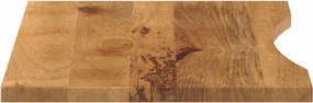 vidaXL Επιφάνεια Γραφείου Καμπύλη 100x60x2,5εκ Μασίφ Ακατ. Μάνγκο