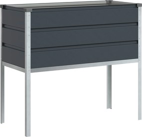 vidaXL Γλάστρα Ανθρακί 100 x 45 x 90 εκ. Επικαλυμμένος Χάλυβας