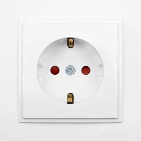 Πρίζα σούκο ασφαλείας λευκή Mono Electric σειρά Despina