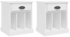 vidaXL Κομοδίνα 2 τεμ. Λευκά 43x36x50 εκ.