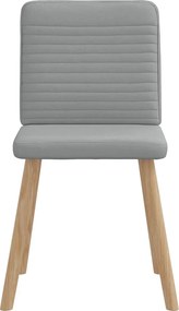 vidaXL Καρέκλες Τραπεζαρίας 4 τεμ Αν. Γκρι Υφασμάτινες