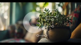 Intra Συλλεκτικό Ξύλινο Παζλ Plywood 4mm - Φυτό εσωτερικού χώρου ως διακόσμηση σπιτιού Σε Ξύλινο Κουτί - Διαστάσεις Puzzle: 10x10 cm – 25 κομμάτια