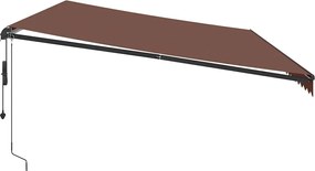 vidaXL Τέντα Πτυσσόμενη Αυτόματη Καφέ 600x350 εκ.