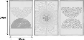 Πίνακας σε καμβά Terpen pakoworld τρίπτυχος με ψηφιακή εκτύπωση 50x2x70εκ