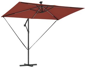 vidaXL Ομπρέλα Cantilever Banana Τερακότα 294 x 200 x 254 εκ.