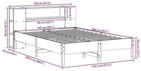 ΚΡΕΒΑΤΙ ΒΙΒΛΙΟΘΗΚΗ ΧΩΡΙΣ ΣΤΡΩΜΑ 150X200 ΕΚ ΜΑΣΙΦ ΞΥΛΟ ΠΕΥΚΟΥ 3322830