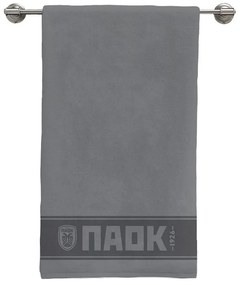 Πετσέτα PAOK Dark Grey Vesta Home Προσώπου 50x90cm 100% Βαμβάκι