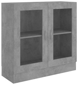 vidaXL Βιτρίνα Γκρι του Σκυροδέματος 82,5 x 30,5 x 80 εκ. Επεξ. Ξύλο