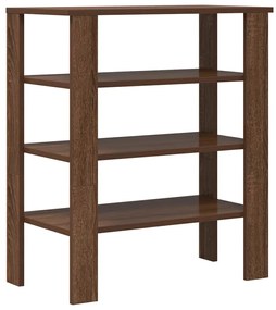 vidaXL Ράφι παπουτσιών καφέ δρυς 61x32x70 cm Κατασκευασμένο ξύλο