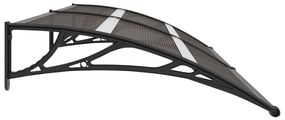 vidaXL Στέγαστρο Πόρτας Μαύρο 240 x 75 εκ. Πολυανθρακικό