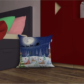 Stewehome Μαξιλαροθήκη με 3D ψηφιακή εκτύπωση θεματική Χριστουγέννων Πολύχρωμο