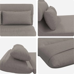 vidaXL Ρυθμιζόμενη Πολυθρόνα Δαπέδου Taupe Ύφασμα