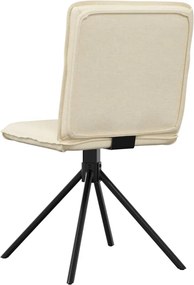 vidaXL Καρέκλες Τραπεζαρίας 2 τεμ. Κρεμ Υφασμάτινες