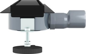 vidaXL Σιφόνι ντους 2-σε-1 με 360° σιφόνι Μαύρο 60 cm