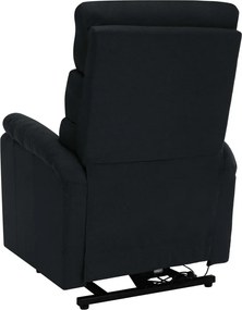 vidaXL Πολυθρόνα Μασάζ με Ανύψωση Μαύρη Υφασμάτινη