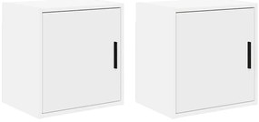 vidaXL ντουλάπια τοίχου γκαράζ 2 τεμ. Λευκά από Επεξεργασμένο Ξύλο