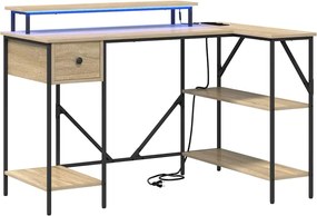 vidaXL Γραφείο Δρύς Sonoma 120 x 79 x 86,5 εκ. Επεξεργασμένο ξύλο
