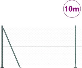 vidaXL Στύλος Περιφράξεων Πράσινο 10 x 1,2 μ (50 χλστ πλέγμα)