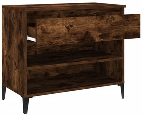 vidaXL Παπουτσοθήκη Καπνιστή Δρυς 70x36x60 εκ. από Επεξεργασμένο Ξύλο