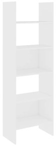 Βιβλιοθήκη Λευκή 60 x 35 x 180 εκ. από Μοριοσανίδα - Λευκό