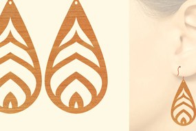 Σετ των 3 Intra απο ξύλο plywood 3mm-4mm πάχος - Χριστουγεννιάτικα Ξύλινα Σκουλαρίκια Laser Cut Δίασταση 3x3 cm INTRAFABR-80079604