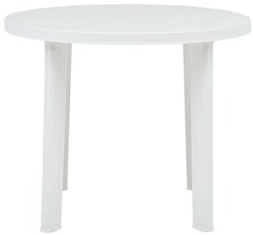 vidaXL Τραπέζι Κήπου Λευκό 89 εκ. Πλαστικό