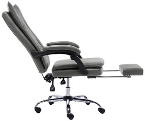 vidaXL Πολυθρόνα Γραφείου Ανθρακί από Συνθετικό Δέρμα