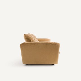 Καναπές-κρεβάτι 3 θέσεων από λινό βελούδο, EDGAR